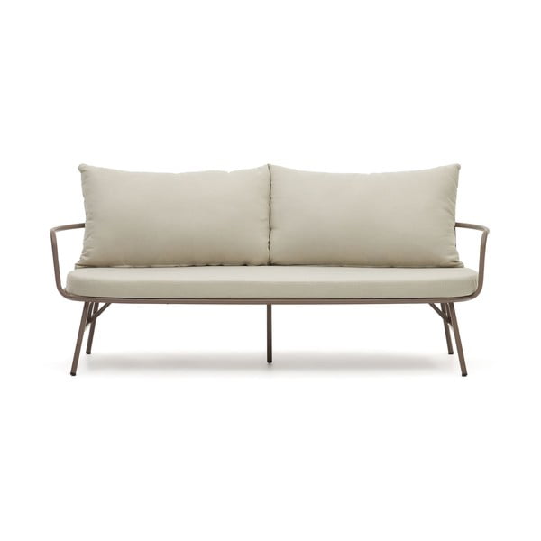 Krem metalna vrtna sofa Bramant – Kave Home