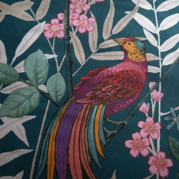 Zelena posteljina za bračni krevet 200x200 cm Tropical Floral Birds - Catherine Lansfield-image-3