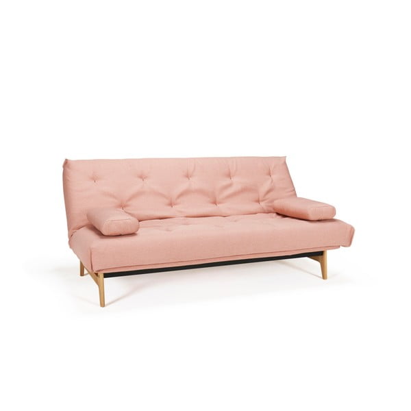 Svijetlo ružičasti kauč na razvlačenje Innovation Aslak Soft Coral, 92 x 200 cm