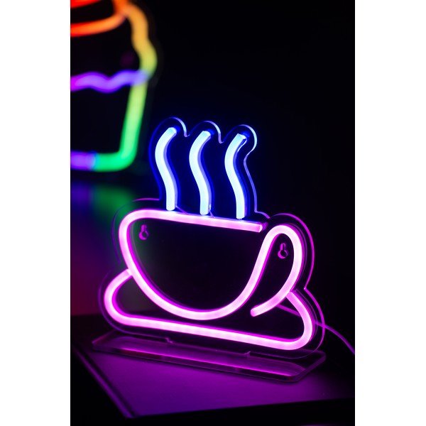 Ružičasta LED neonska lampa 5 W Coffee – Leitmotiv-image-1