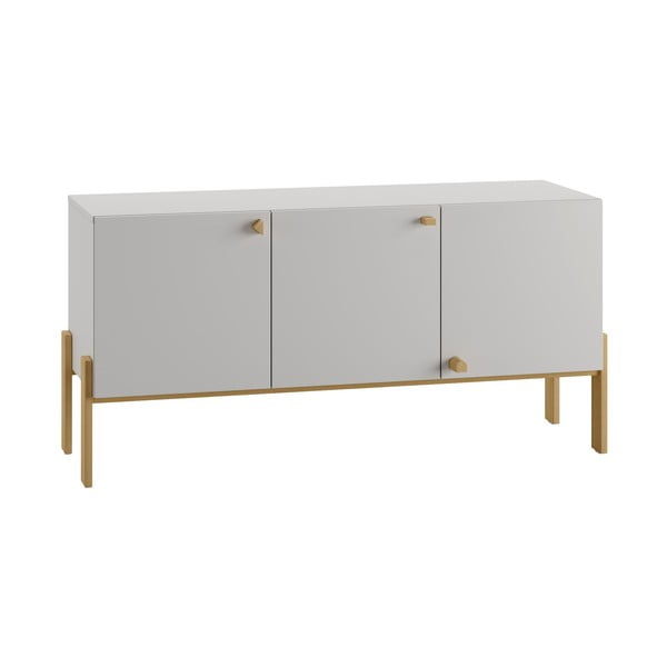 Svijetlo siva niska dječja komoda 150x50 cm Cube - Pinio-image-3