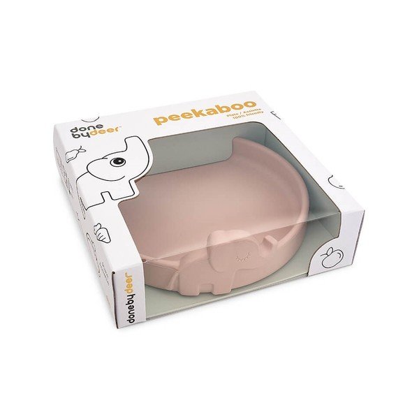 Ružičasti silikonski dječji tanjur ø 16 cm Elphee - Done by Deer-image-2