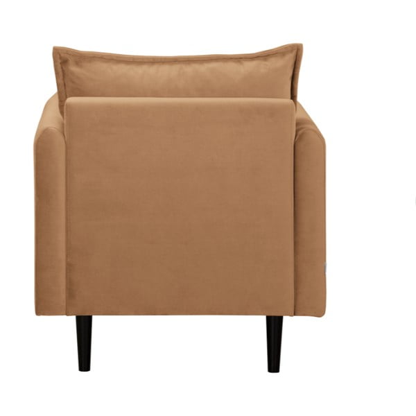 Smeđa baršunasti fotelja Juli – Ropez-image-3