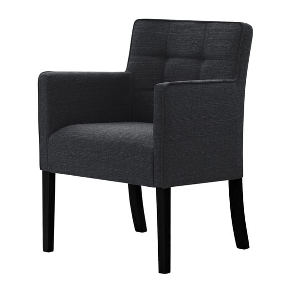 Antracit siva stolica s nogama od crne bukve Ted Lapidus Maison Freesia