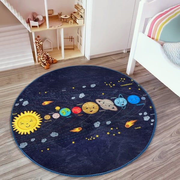 Tamno plavi dječji tepih ø 80 cm Comfort – Mila Home-image-4