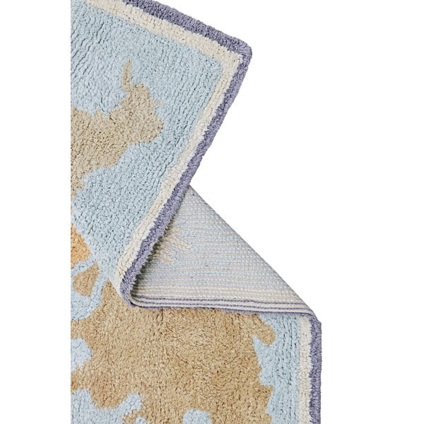 Plavi/bež periv/ručno rađen pamučan dječji tepih za igru 70x100 cm Mini Worldmap – Lorena Canals-image-3