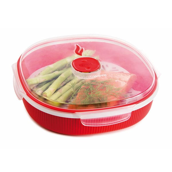 Crveni set za kuhanje hrane na pari u mikrovalnoj pećnici Snips Dish Steamer, 2 l-image-4