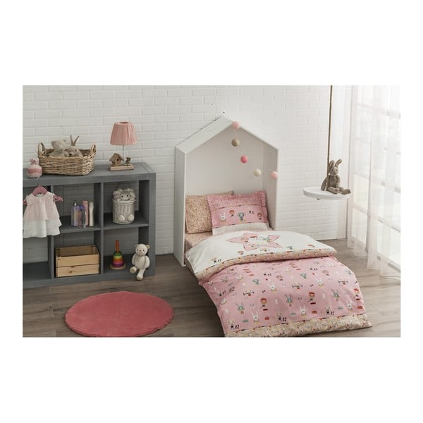 Pamučni set posteljine za bebe sa Rosie plahtama, 100 x 150 cm