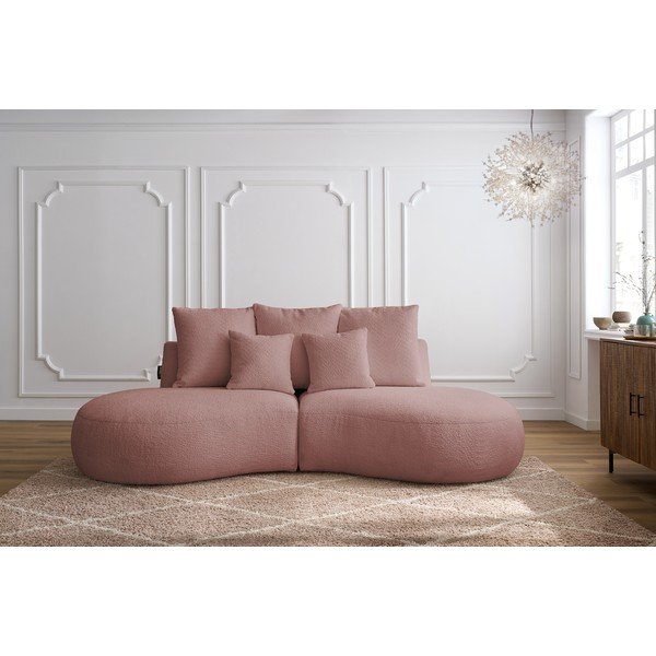 Roza sofa od bouclé tkanine 260 cm Saint-Germain – Bobochic Paris-image-1