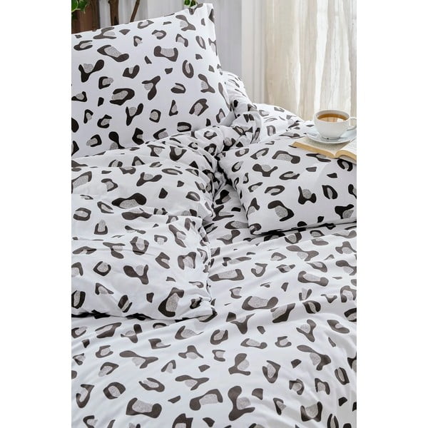 Bijela/siva posteljina za krevet za jednu osobu/za produženi krevet s uključenom plahtom/3-dijelna 160x220 cm Modern – Mila Home-image-2