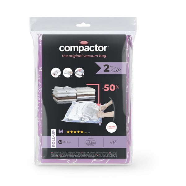 Vakuum vrećice za odjeću u setu 2 kom Roll Up M – Compactor-image-2