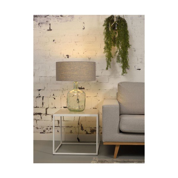 Stolna lampa sa svijetlosivim sjenilom i konstrukcijom od recikliranog stakla Good &amp; Mojo Murano, ⌀ 47 cm-image-4