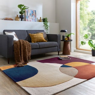 Ljubičasti ručno rađen vunen tepih 160x230 cm Glow Purple Multi – Flair Rugs