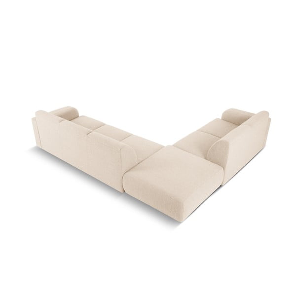Bež kutna garnitura od bouclé tkanine (s lijevim kutom) Molino – Micadoni Home-image-3