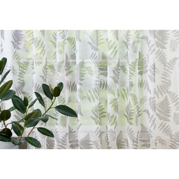 Bijelo-siva prozirna zavjesa 300x260 cm Feriga – Mendola Fabrics-image-1