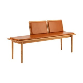 Konjak smeđa kožna klupa Elba - Hammel Furniture