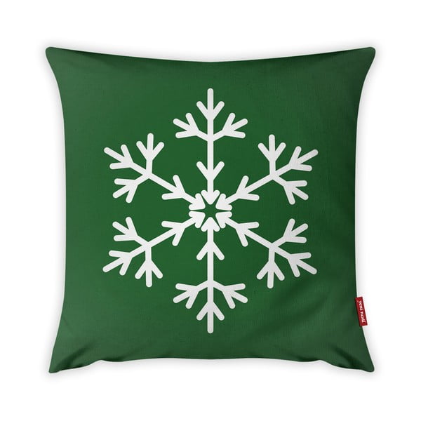 Navlaka za jastuk Vitaus Christmas Period Green Simple Snowflake, 43 x 43 cm