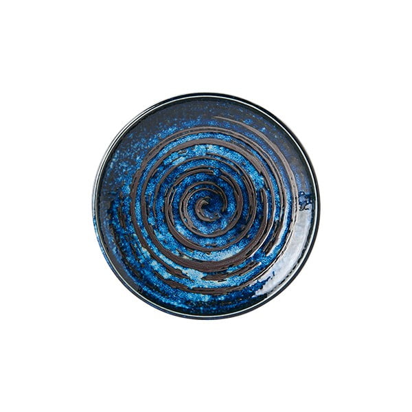 Plavi keramički tanjur MIJ Copper Swirl, ø 17 cm