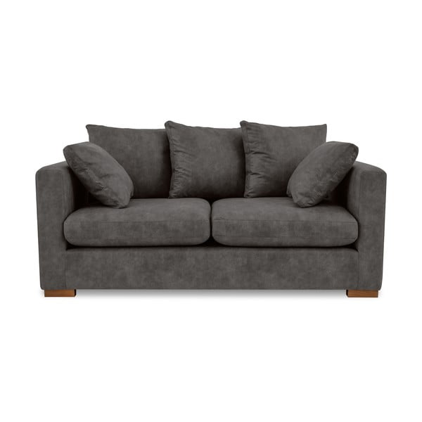 Antracitno siva sofa od imitacije kože 175 cm Hamburg – Scandic