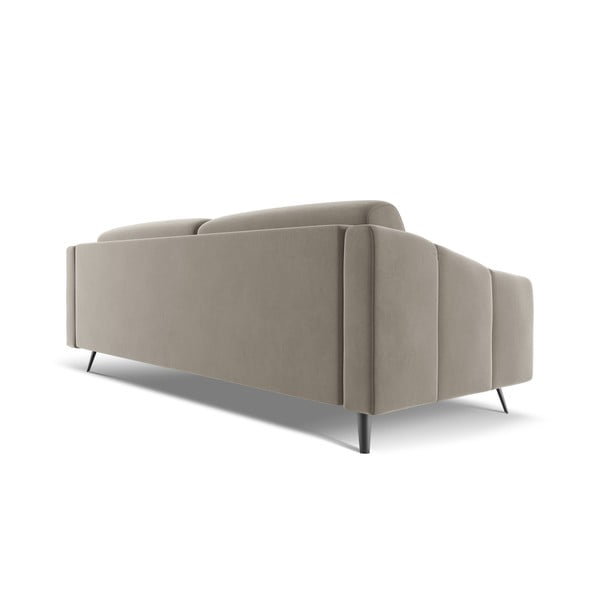 Bež baršunasti sofa 238 cm Nalu – Makamii-image-4