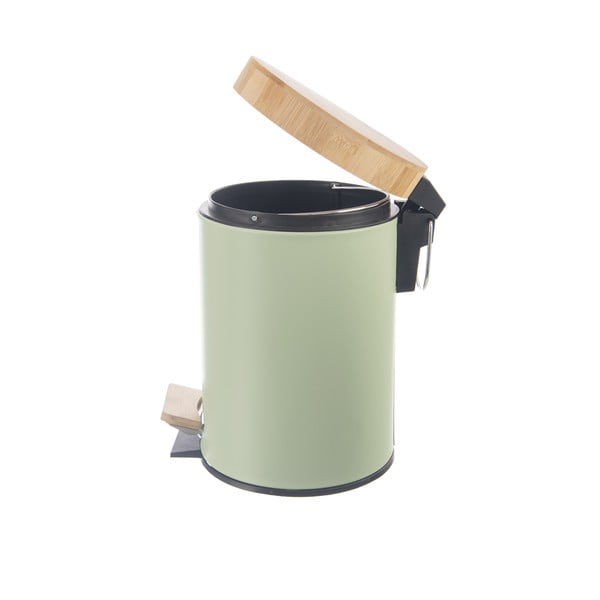 Svijetlo zelena metalna kanta za smeće s pedalom 3 l Greenish – Orion-image-3