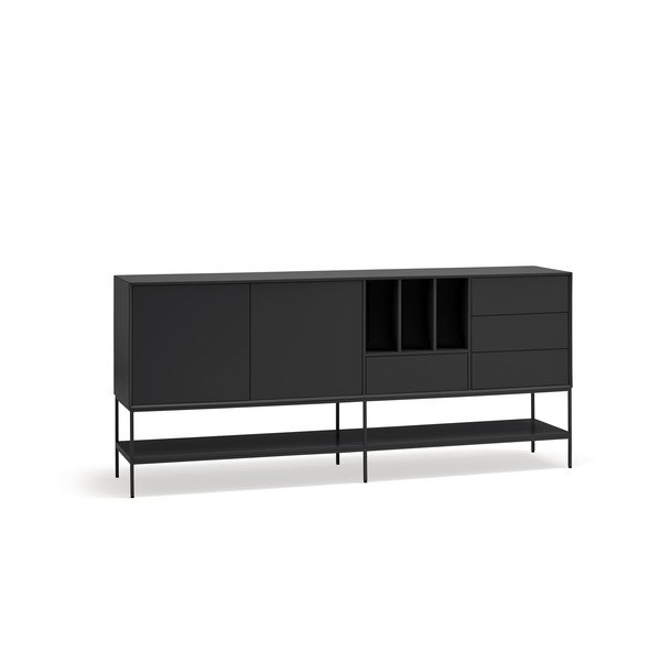 Crna komoda 220x98x45 cm Platt – Teulat
