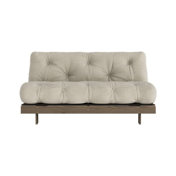 Bež lanena sklopiva sofa 160 cm Roots – Karup Design