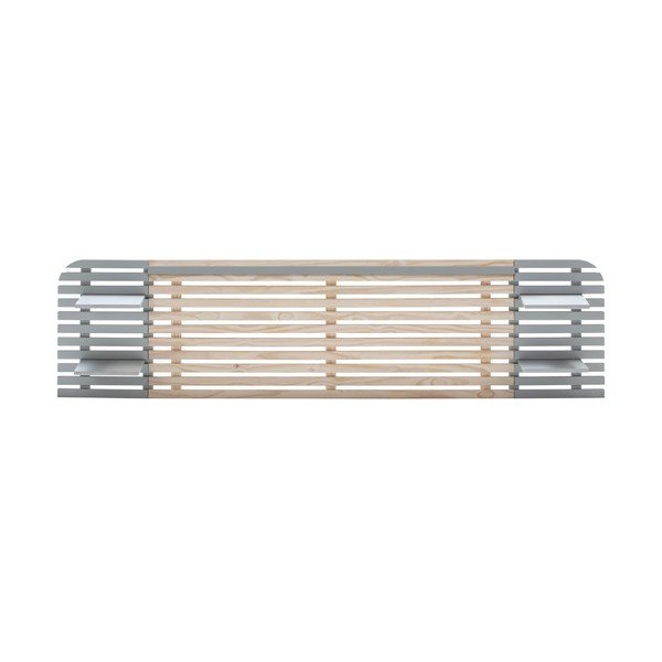 Svijetlo sivo/natur uzglavlje od masivnog bora 240x62 cm Dimas – Marckeric