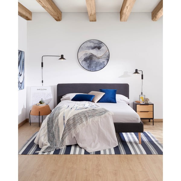 Crna zidna lampa ø 20 cm Aria – Kave Home-image-2