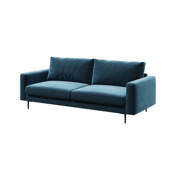 Tamnoplavi baršunasti kauč Devichy Levie, 222 cm-image-2