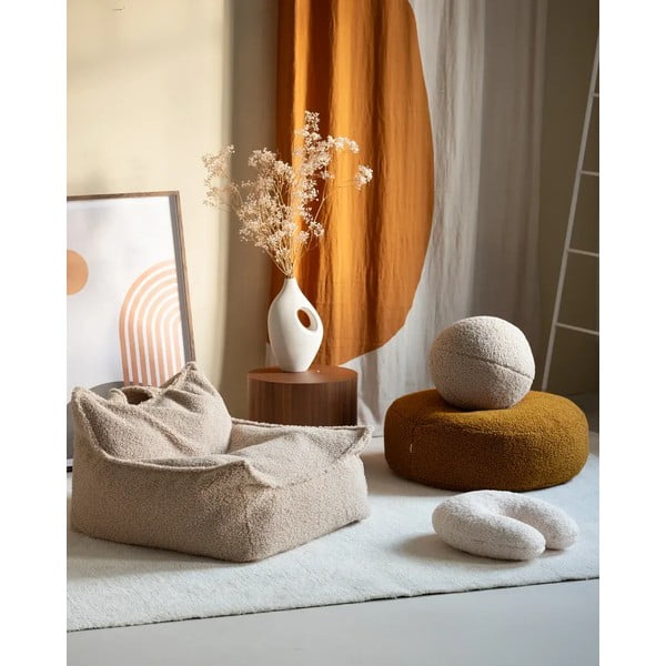 Krem dječji jastuk za sjedenje od bouclé tkanine U – Wigiwama-image-3