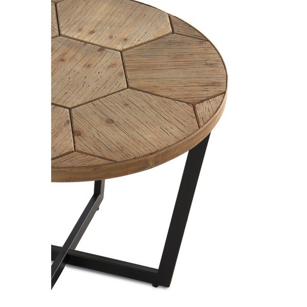Konferencijski stol s crnom željeznom strukturom gusjela saća, ⌀ 59 cm-image-3