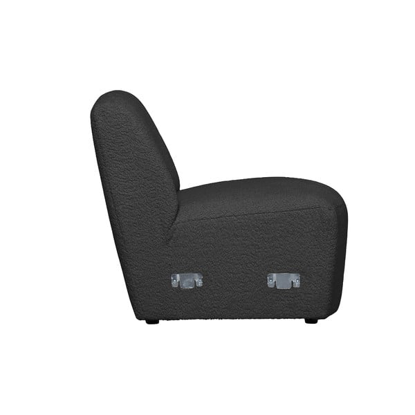 Antracitno siva modularna sjedeća garnitura od bouclé tkanine (srednji modul ) Coco  – WOOOD-image-3