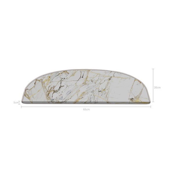 Bijeli set tepiha za stepenice 16 kom 20x65 cm Marble Art – Vitaus-image-2