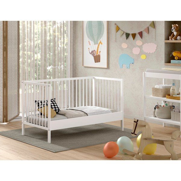 Bijeli dječji krevet od masivnog bora 70x140 cm DINO – Vipack-image-1