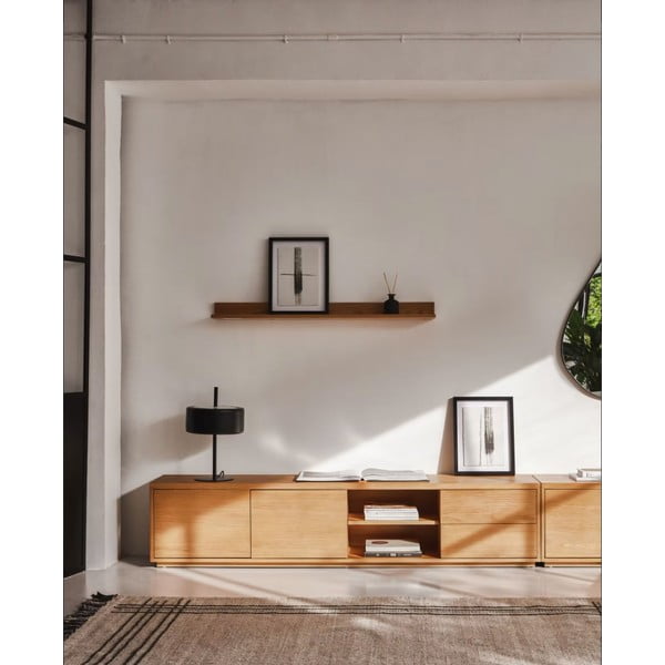 TV komoda u dekoru hrasta u prirodnoj boji 200x44 cm Abilen - Kave Home-image-1