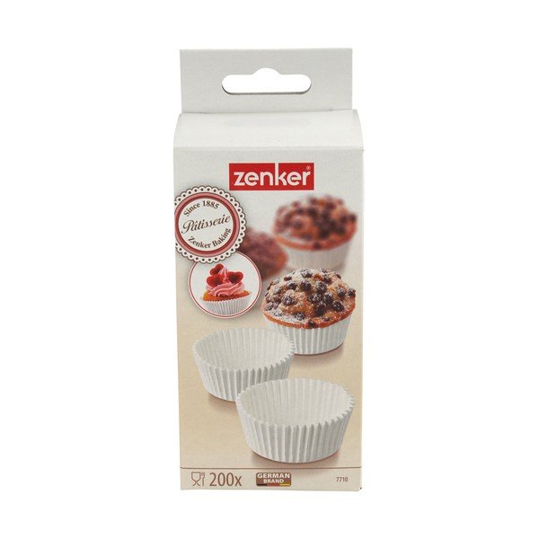 Set od 200 bijelih papirnatih košarica za pečenje Zenker Muffin, ø 5 cm-image-1