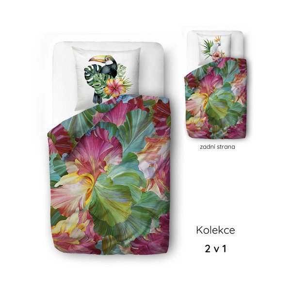 Posteljina za krevet za jednu osobu od pamučnog satena 140x200 cm Vibrant Colours – Butter Kings-image-2