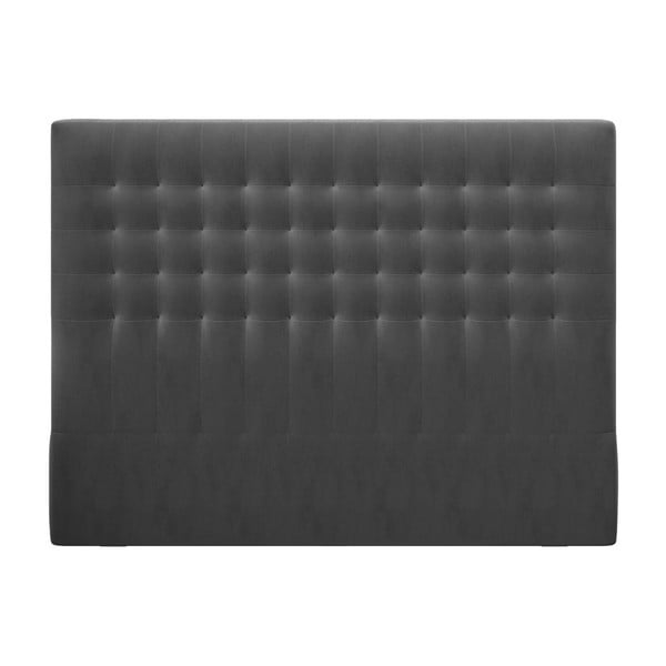 Tamno sivo baršunasto uzglavlje Windsor &amp; Co Sofas Apollo, 200 x 120 cm