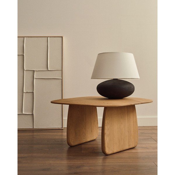 Pomoćni stol od punog hrasta 70x71 cm Pirita – Kave Home-image-1