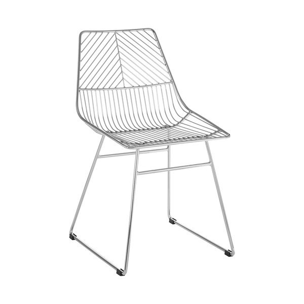 Metalna blagovaonska stolica u srebrnoj boji District – Premier Housewares
