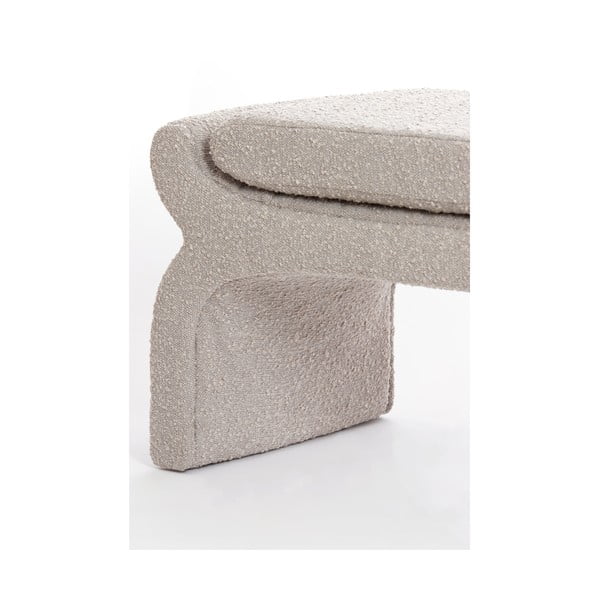 Bež klupa od bouclé tkanine Nafya – Light & Living-image-4