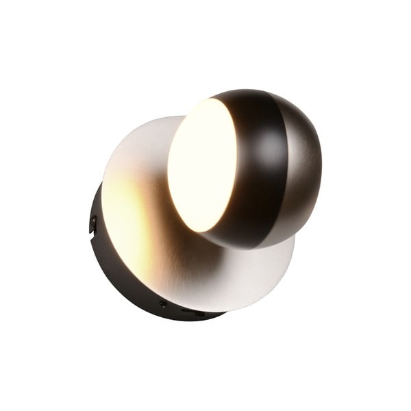 Crna/u srebrnoj boji LED zidna lampa Orbit – Trio Select-image-3