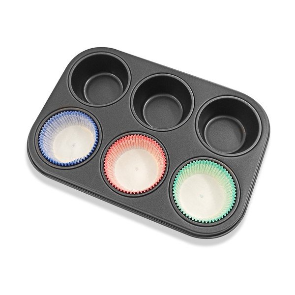 Set čeličnih kalupa za 6 muffina i 30 Guardini papirnatih čašica-image-3