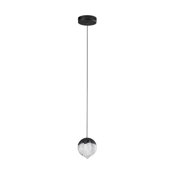 Mat crna LED viseća svjetiljka aluminijska s mogućnosti zatamnjivanja sa staklenim sjenilom ø 12 cm Alicia – Nova Luce