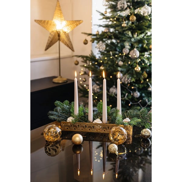 Set od 3 bijele keramičke božićne dekoracije za drvce s detaljima u zlatnoj boji Kähler Design Omaggio-image-1