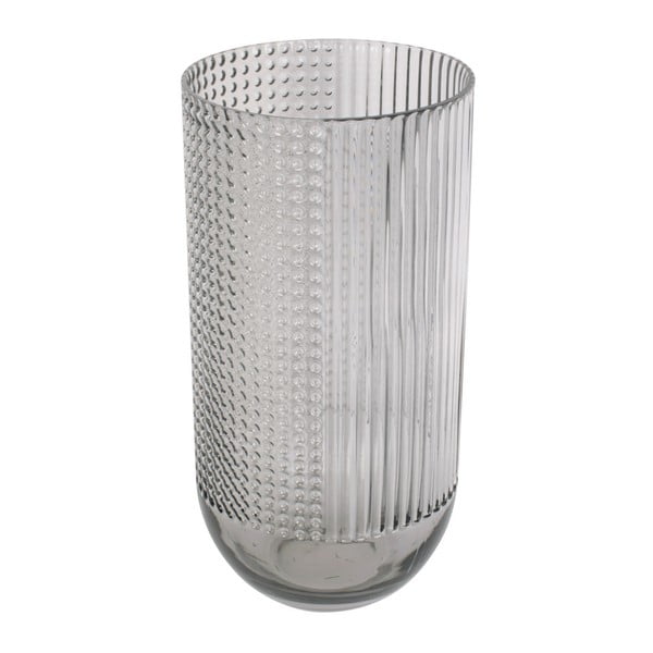 Siva staklena vaza PT LIVING Attract, visina 30 cm