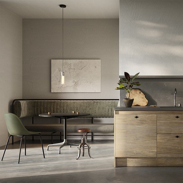 Siva viseća svjetiljka s mogućnosti zatamnjivanja ø 6 cm Basalt – tala-image-3