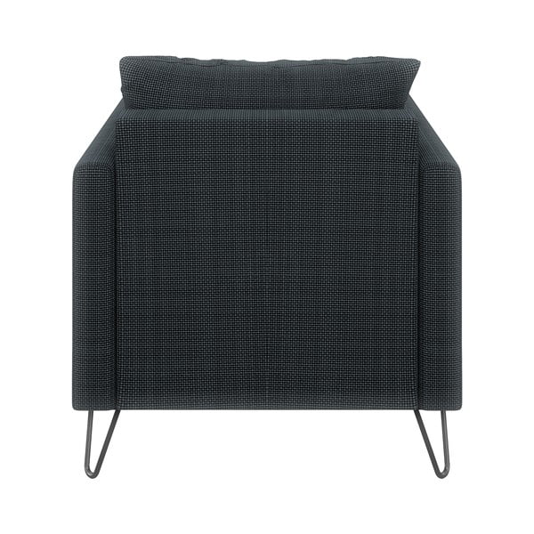Tamno siva fotelja od šenila Freya – Ropez-image-2