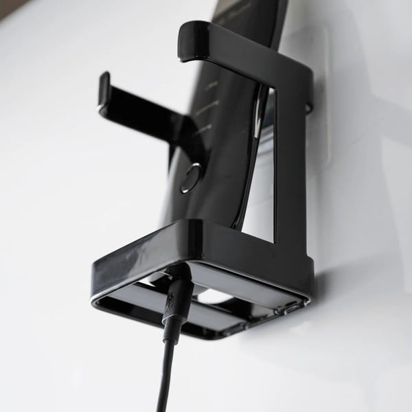 Crni metalni držač uređaja za njegu kože Film Hook – YAMAZAKI-image-2